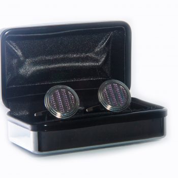 Purple Stripe Cuff Links