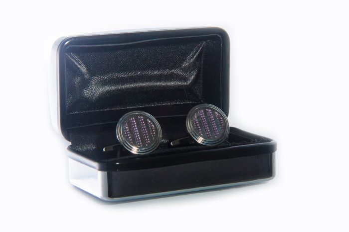 Purple Stripe Cuff Links